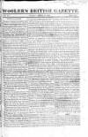Wooler's British Gazette Sunday 25 April 1819 Page 1