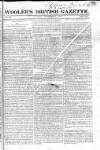 Wooler's British Gazette Sunday 07 November 1819 Page 1