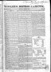 Wooler's British Gazette Sunday 09 April 1820 Page 1