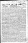 Wooler's British Gazette Sunday 06 January 1822 Page 1