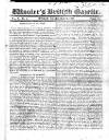 Wooler's British Gazette Sunday 03 November 1822 Page 1