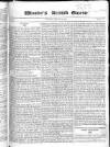 Wooler's British Gazette Sunday 03 August 1823 Page 1