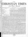 Christian Times Friday 07 July 1871 Page 1
