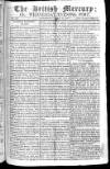 British Mercury or Wednesday Evening Post Wednesday 29 April 1807 Page 1