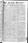 British Mercury or Wednesday Evening Post Wednesday 13 May 1807 Page 1