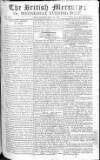 British Mercury or Wednesday Evening Post Wednesday 10 May 1809 Page 1