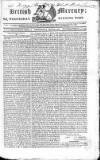 British Mercury or Wednesday Evening Post Wednesday 23 May 1821 Page 1