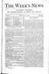 Week's News (London) Saturday 08 July 1871 Page 1