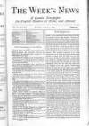 Week's News (London) Saturday 03 August 1872 Page 1
