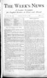 Week's News (London) Saturday 04 January 1873 Page 1