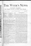 Week's News (London) Saturday 15 November 1873 Page 1