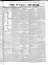 Johnson's Sunday Monitor Sunday 16 September 1821 Page 1
