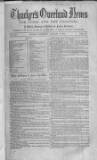 Thacker's Overland News for India and the Colonies Saturday 02 January 1858 Page 1