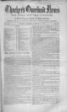Thacker's Overland News for India and the Colonies Saturday 09 January 1858 Page 1
