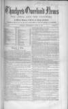 Thacker's Overland News for India and the Colonies Wednesday 02 June 1858 Page 1