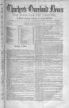 Thacker's Overland News for India and the Colonies Friday 02 July 1858 Page 1