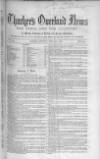 Thacker's Overland News for India and the Colonies Monday 26 July 1858 Page 1
