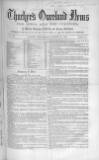 Thacker's Overland News for India and the Colonies Wednesday 25 August 1858 Page 1