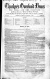 Thacker's Overland News for India and the Colonies Tuesday 03 January 1860 Page 1