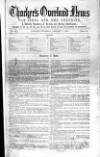 Thacker's Overland News for India and the Colonies Thursday 03 January 1861 Page 1