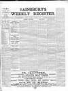 Sainsbury's Weekly Register and Advertising Journal Saturday 19 October 1861 Page 1