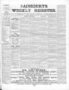 Sainsbury's Weekly Register and Advertising Journal Saturday 09 November 1861 Page 1