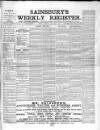 Sainsbury's Weekly Register and Advertising Journal Saturday 04 January 1862 Page 1