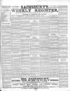 Sainsbury's Weekly Register and Advertising Journal Wednesday 13 August 1862 Page 1