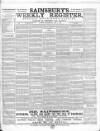 Sainsbury's Weekly Register and Advertising Journal Wednesday 01 October 1862 Page 1