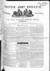 British Army Despatch Friday 15 July 1853 Page 1