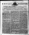 Royal Gazette of Jamaica Saturday 10 June 1780 Page 1