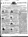 Royal Gazette of Jamaica Saturday 07 July 1781 Page 1