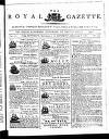 Royal Gazette of Jamaica Saturday 08 September 1781 Page 1