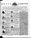 Royal Gazette of Jamaica Saturday 06 October 1781 Page 1