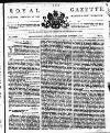 Royal Gazette of Jamaica Saturday 07 November 1812 Page 1