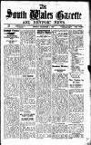 South Wales Gazette Friday 12 November 1937 Page 1