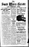 South Wales Gazette Friday 10 February 1939 Page 1