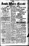 South Wales Gazette Friday 31 March 1939 Page 1