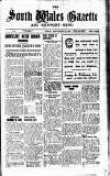 South Wales Gazette Friday 20 September 1940 Page 1
