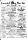 Barmouth & County Advertiser Wednesday 10 August 1892 Page 1