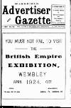 Wakefield Advertiser & Gazette Tuesday 05 August 1924 Page 1
