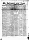 Ballymoney Free Press and Northern Counties Advertiser Thursday 03 January 1878 Page 1