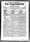 Englishman's Overland Mail Friday 27 August 1869 Page 1