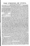 Friend of India and Statesman Thursday 29 January 1852 Page 1