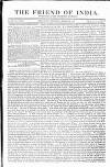 Friend of India and Statesman Thursday 25 March 1852 Page 1