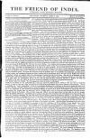 Friend of India and Statesman Thursday 15 April 1852 Page 1