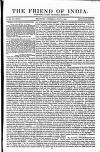 Friend of India and Statesman Thursday 08 July 1852 Page 1