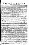 Friend of India and Statesman Thursday 15 July 1852 Page 1