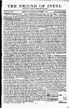 Friend of India and Statesman Thursday 09 September 1852 Page 1
