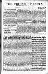 Friend of India and Statesman Thursday 30 September 1852 Page 1